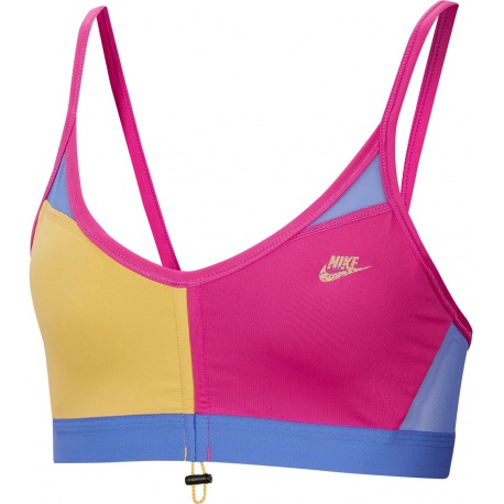 Nike podprsenka INDY ICNCLSH TOGGLE BRA W - růžová, žlutá - XL