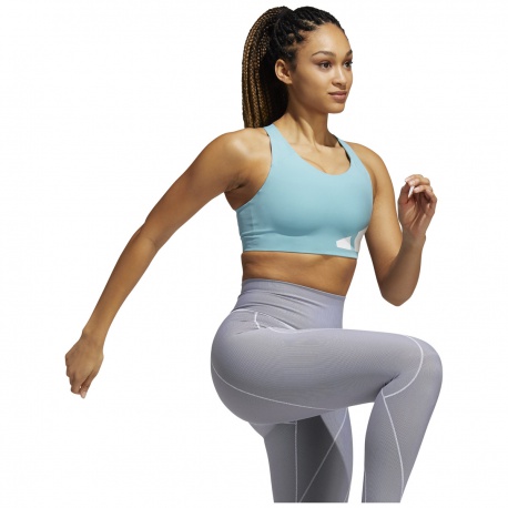 Adidas Dámská sportovní podprsenka Performance ALPHA GR8206 - tyrkysová - M